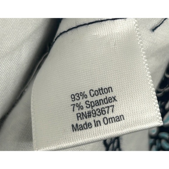 St John's Bay Navy Blue Patterned Pants Button Zip Women's Size 12P - Picture 7 of 9